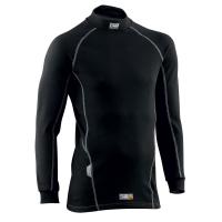 OMP First футболка для автоспорта, черный, XS