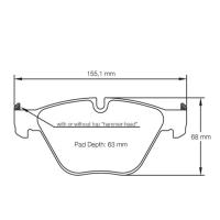 Pagid 8053 колодки тормозные передние, толщина 20,3 мм, состав RSL 19
